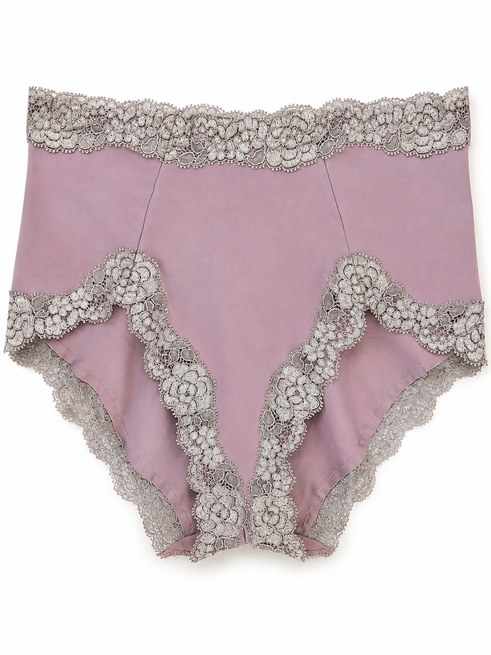 La Perla Supreme Vintage Deadstock High Cut Panties Mauve Taupe Italy Small NWT